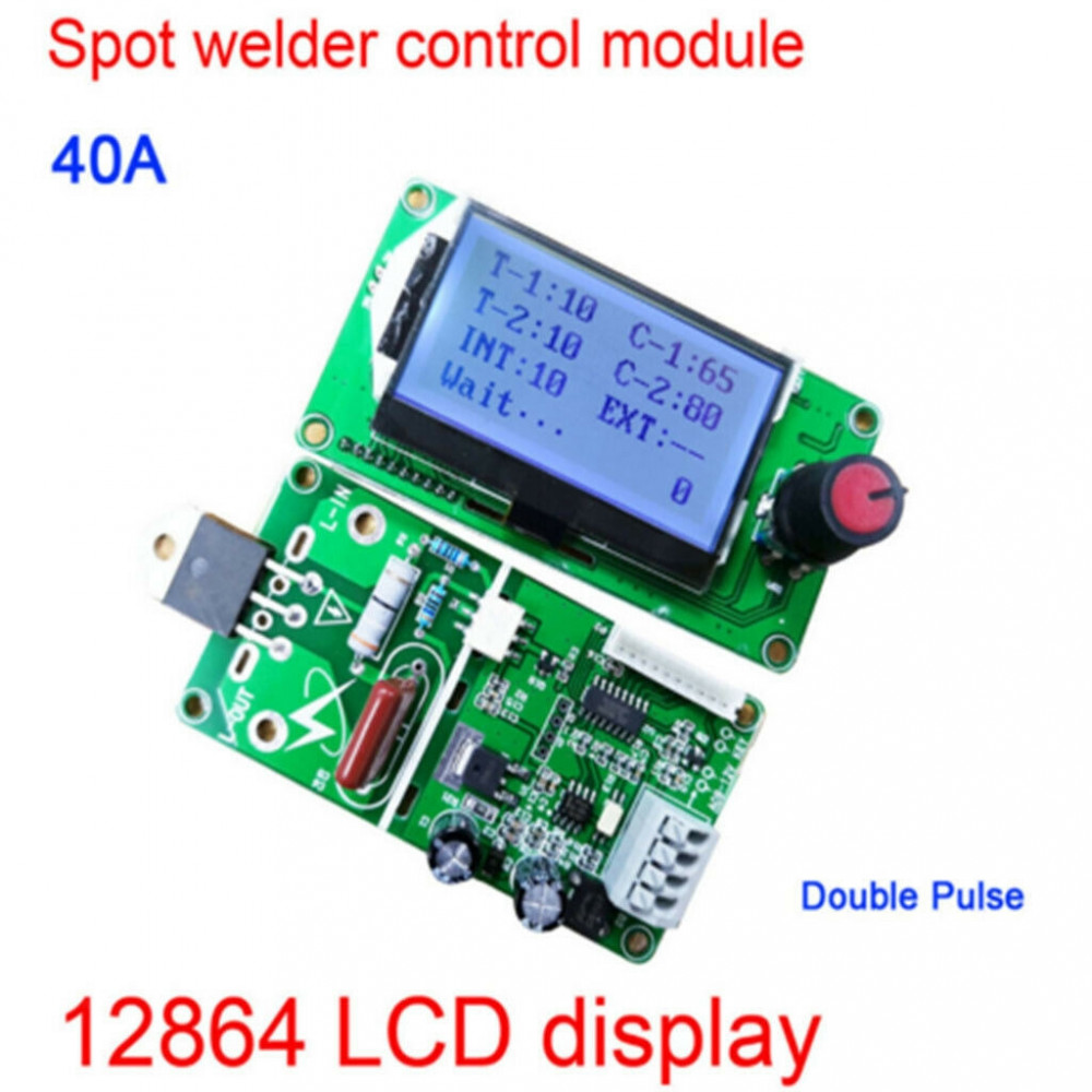 40A/100A Digital LCD doble codificador de pulso Spot tablero de control de tiempo de máquina de soldar