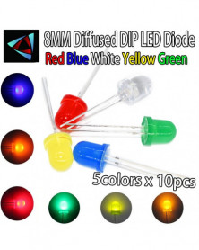 Kit de diodos LED de 8mm,...